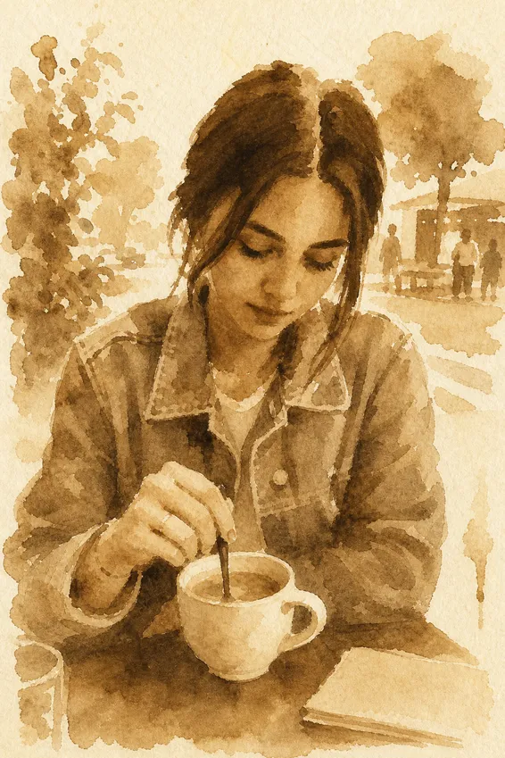 Approximate Minimal Coffee Painting, after