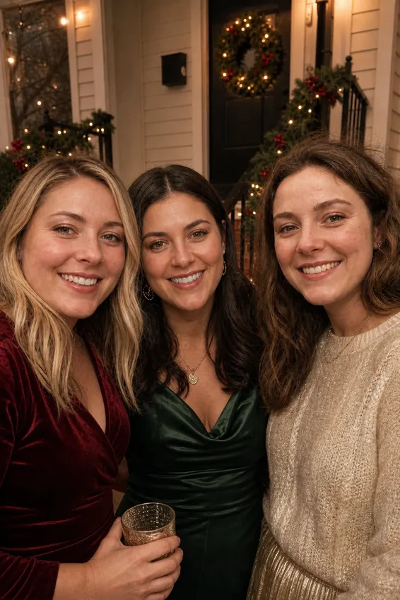 Christmas Evening Glam Makeover, after