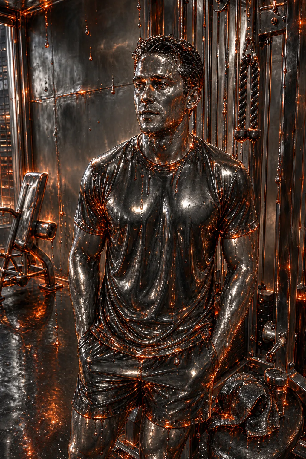 incandescent molten steel