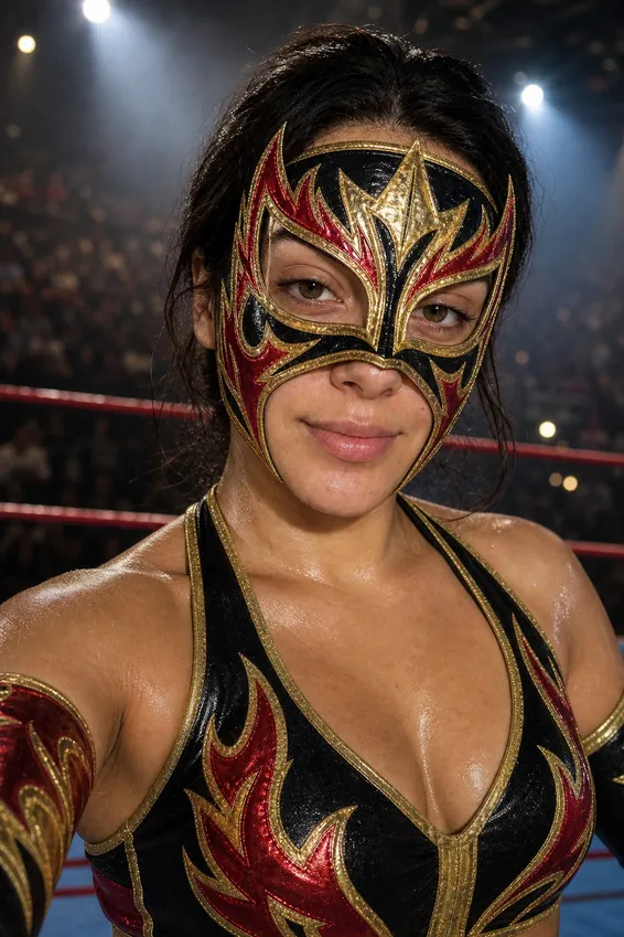 Neon Lucha Libre Champion, after