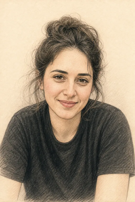 Restrained Pencil Caricature, after