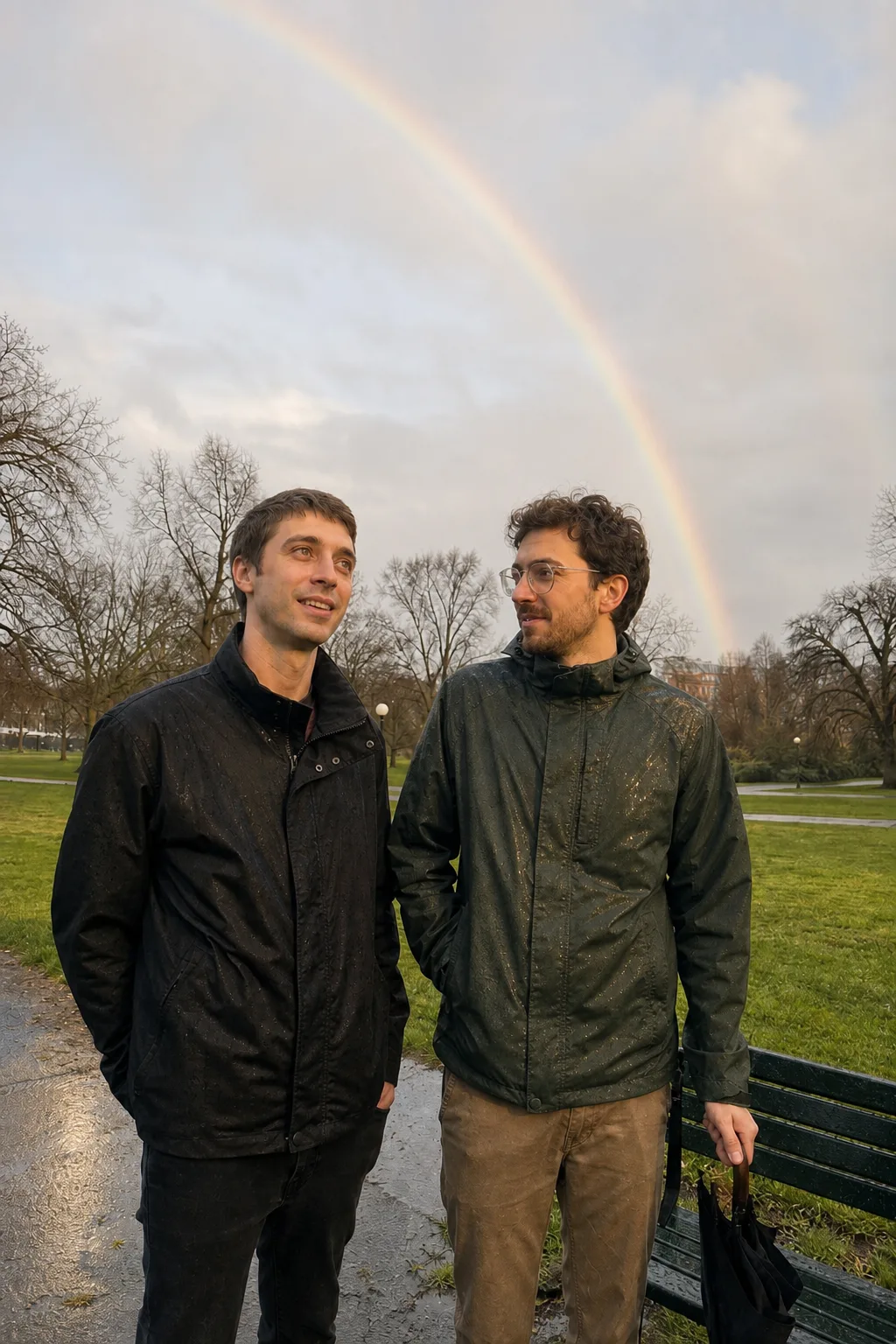 sunshower rainbow afterglow