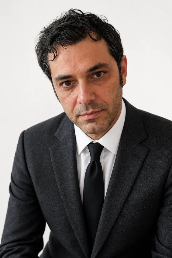 Tailored Serious Studio Headshot, after