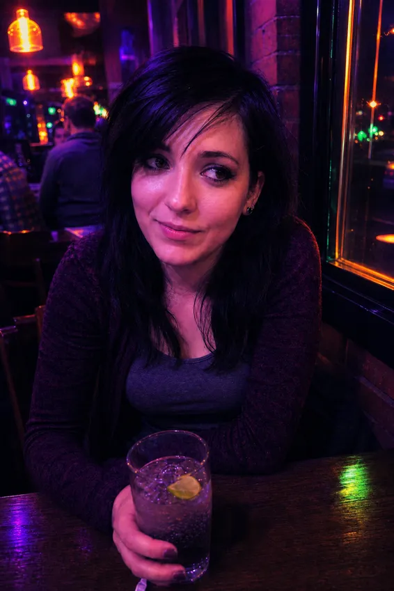 Violet Amber Neon Blacklight, after
