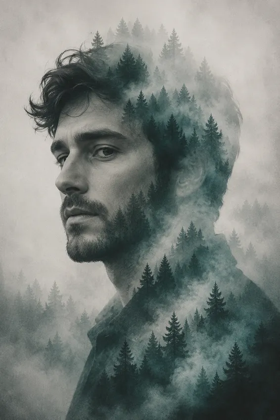 Double Exposure Forest