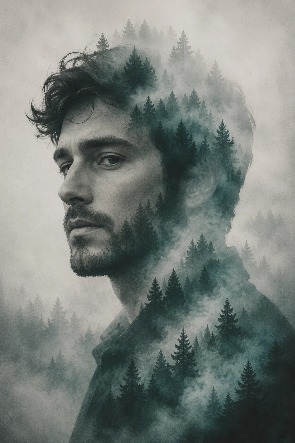 Double Exposure Forest
