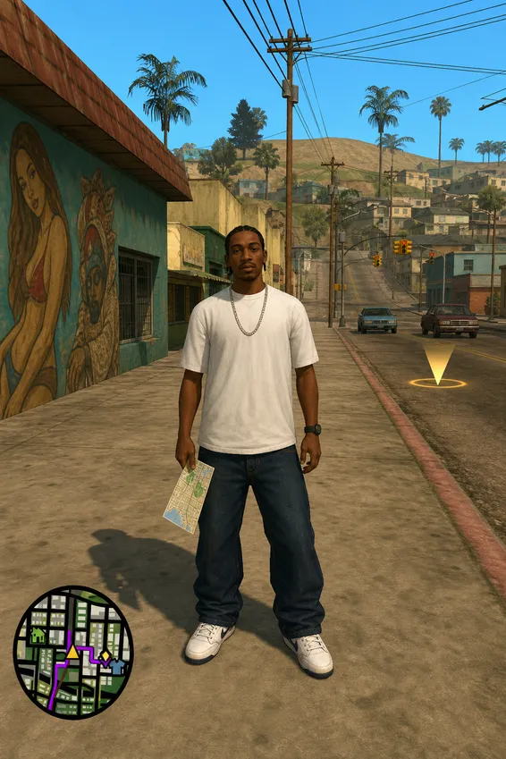 Early 2000s Open World Map Scene
