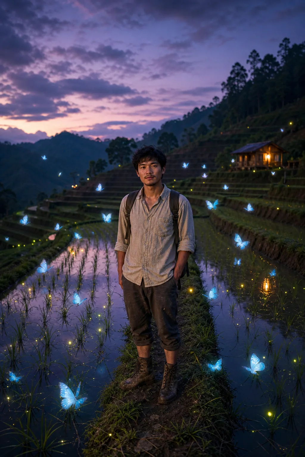Firefly Rice Terrace Dusk
