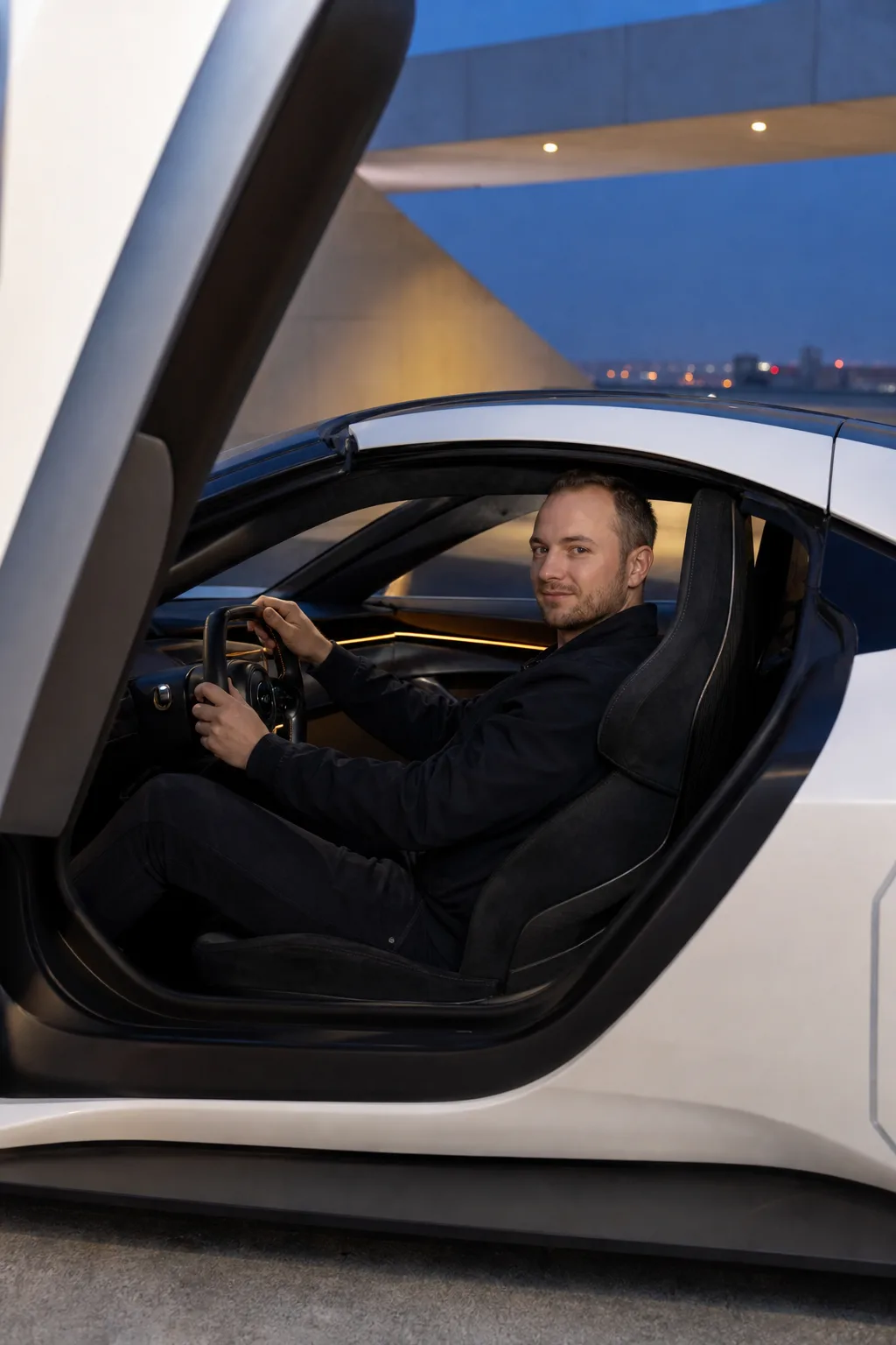 Futuristic Supercar Cockpit