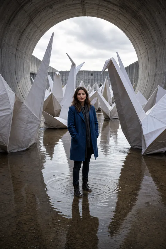 Giant Origami Storm Drain