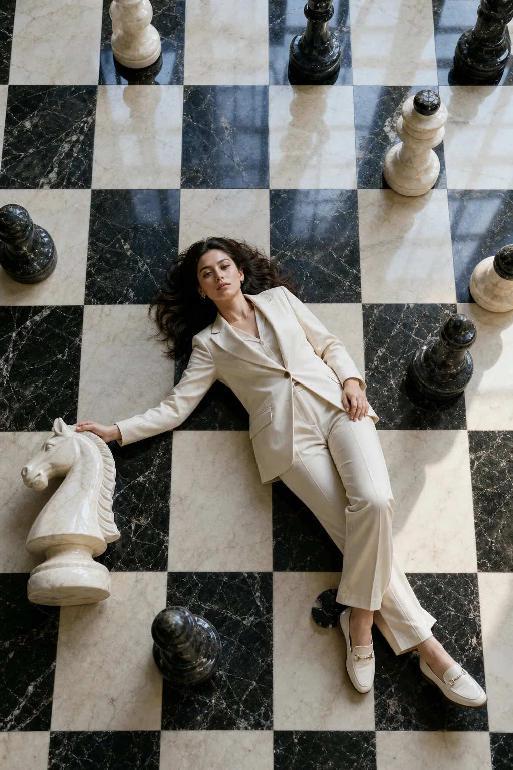 Marble Chessboard Reverie