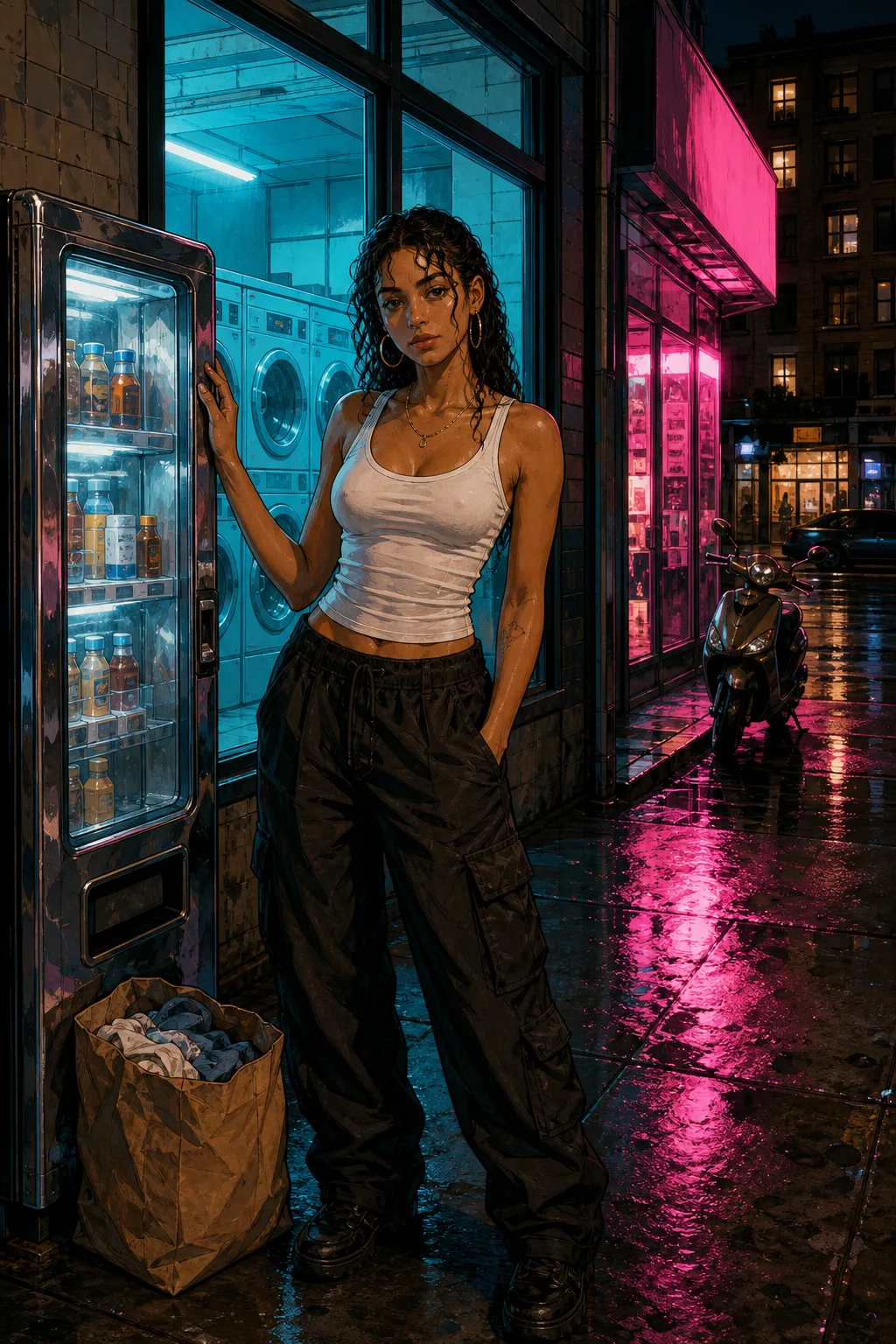 Neon Laundromat Nightwatch