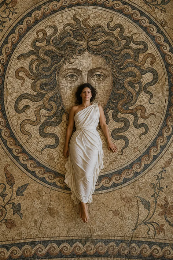 Roman Medusa Mosaic Repose