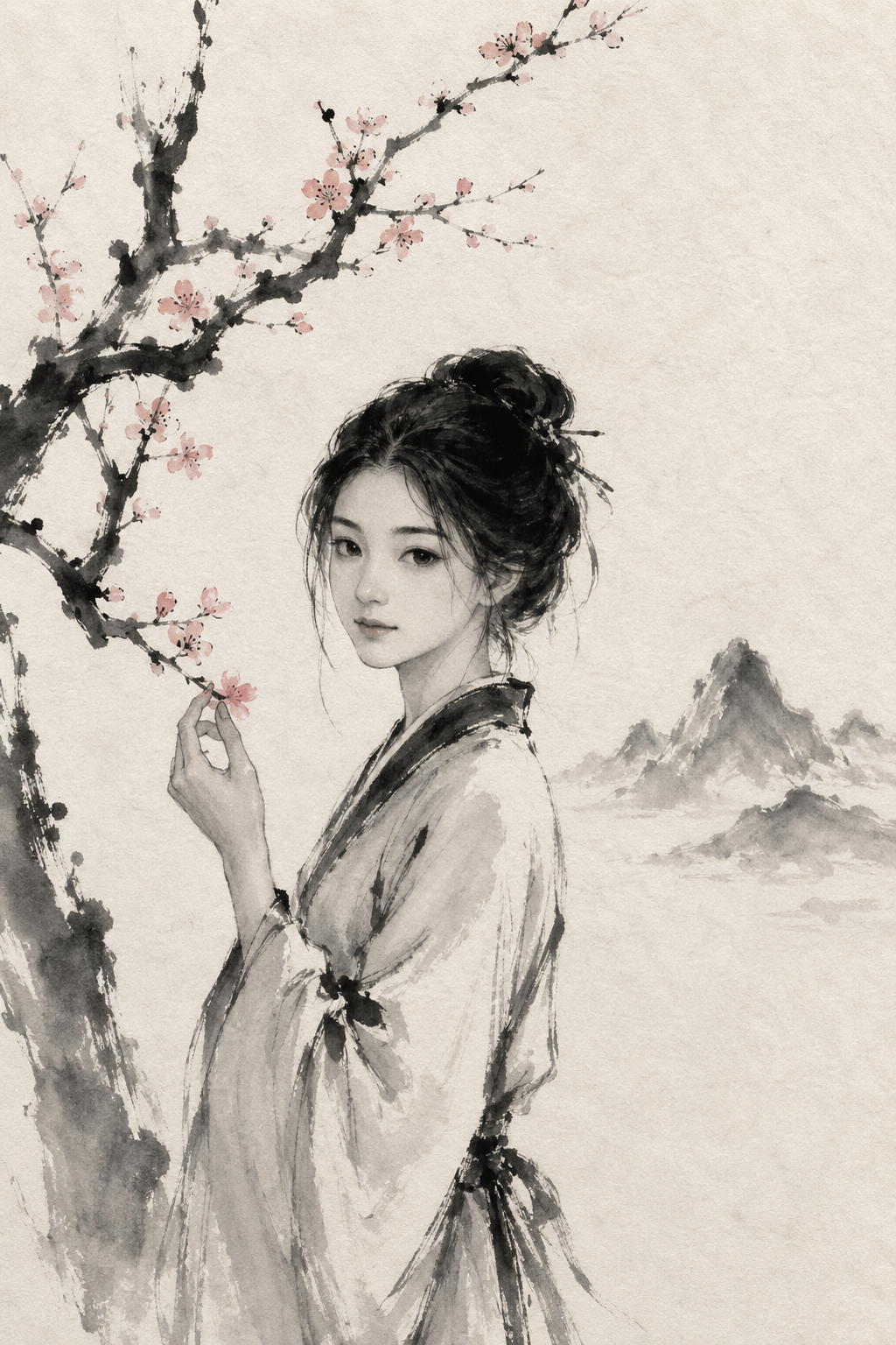 Sumi E Blossom