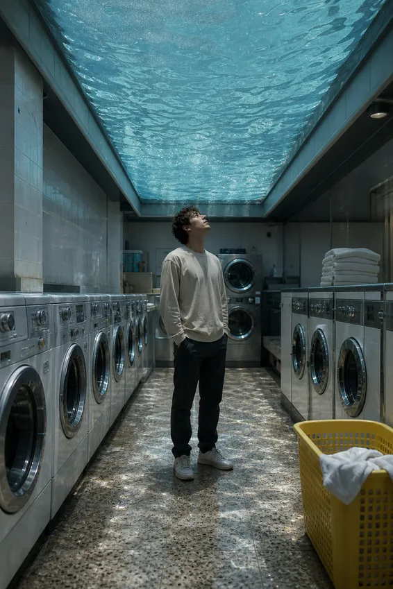 Upside Down Pool Laundry