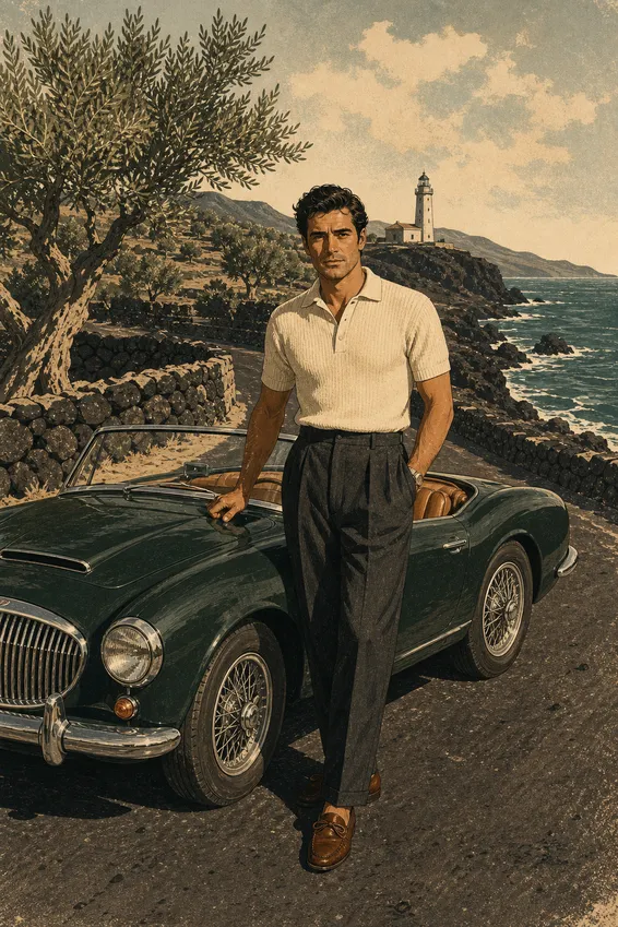 Volcanic Coast Roadster Poster